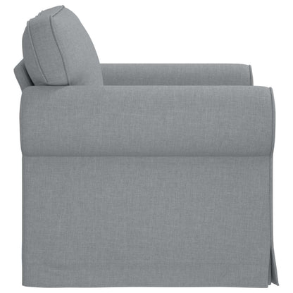 Divano Grigio chiaro 215 x 82 x 80 cm Tessuto