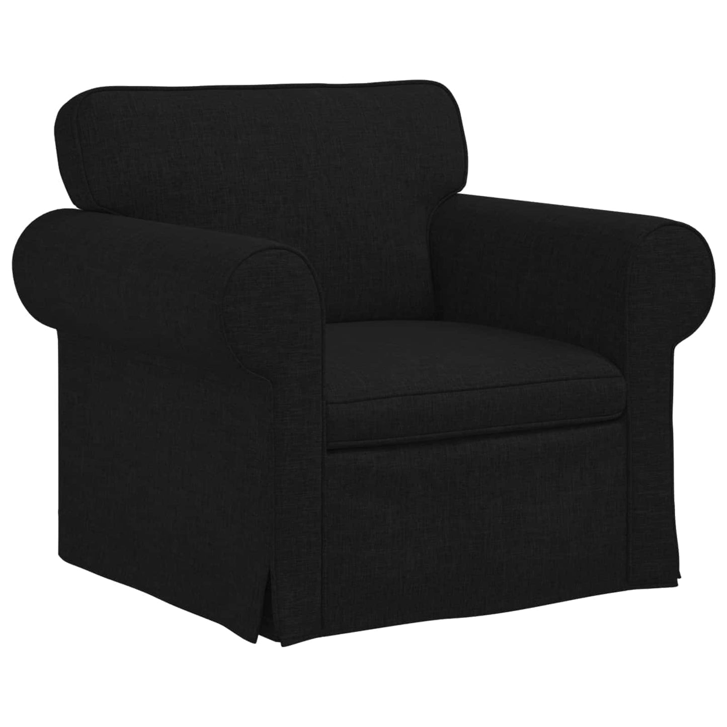 Divano Nero 215 x 82 x 80 cm Tessuto