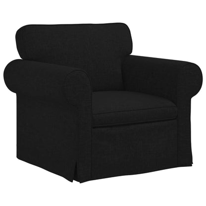 Divano Nero 215 x 82 x 80 cm Tessuto