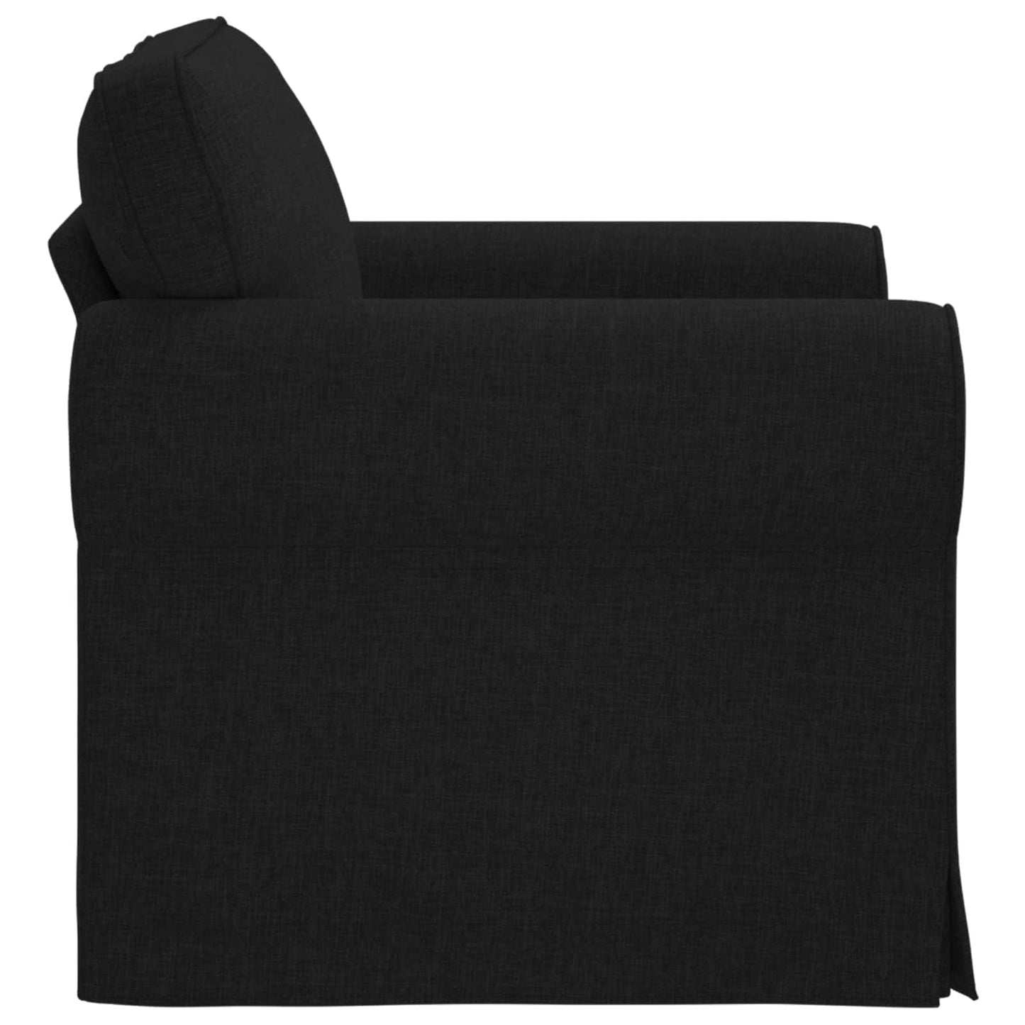 Divano Nero 215 x 82 x 80 cm Tessuto