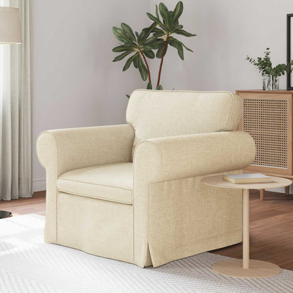 Divano Crema 215 x 82 x 80 cm Tessuto
