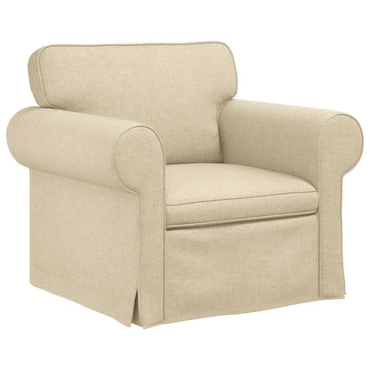 Divano Crema 215 x 82 x 80 cm Tessuto