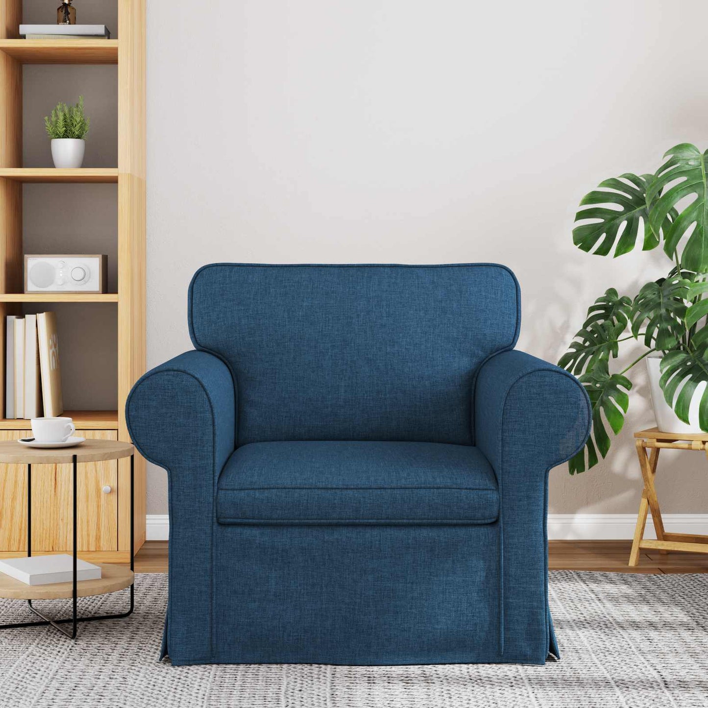 Divano Blu 215 x 82 x 80 cm Tessuto