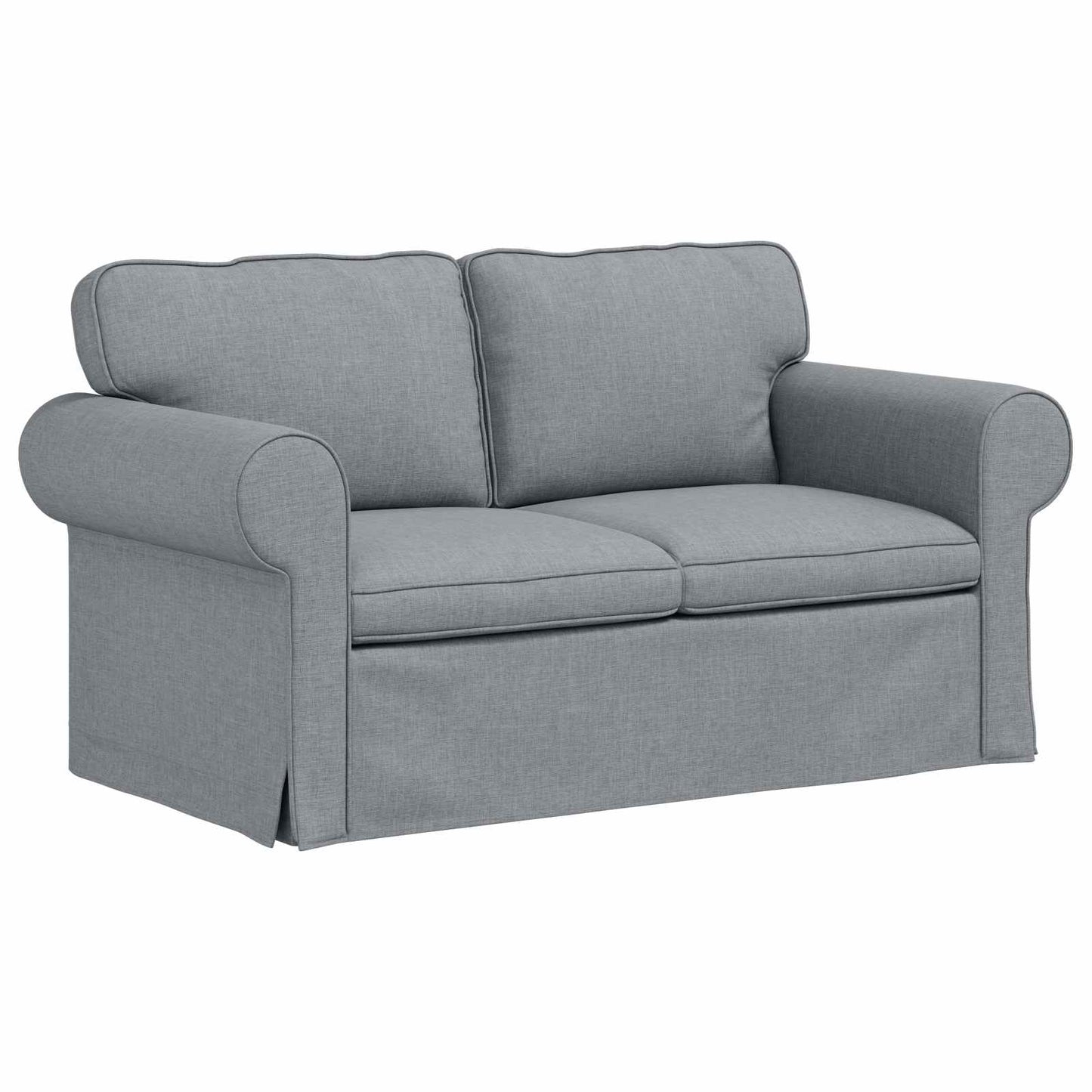 Divano Grigio chiaro 215 x 82 x 80 cm Tessuto