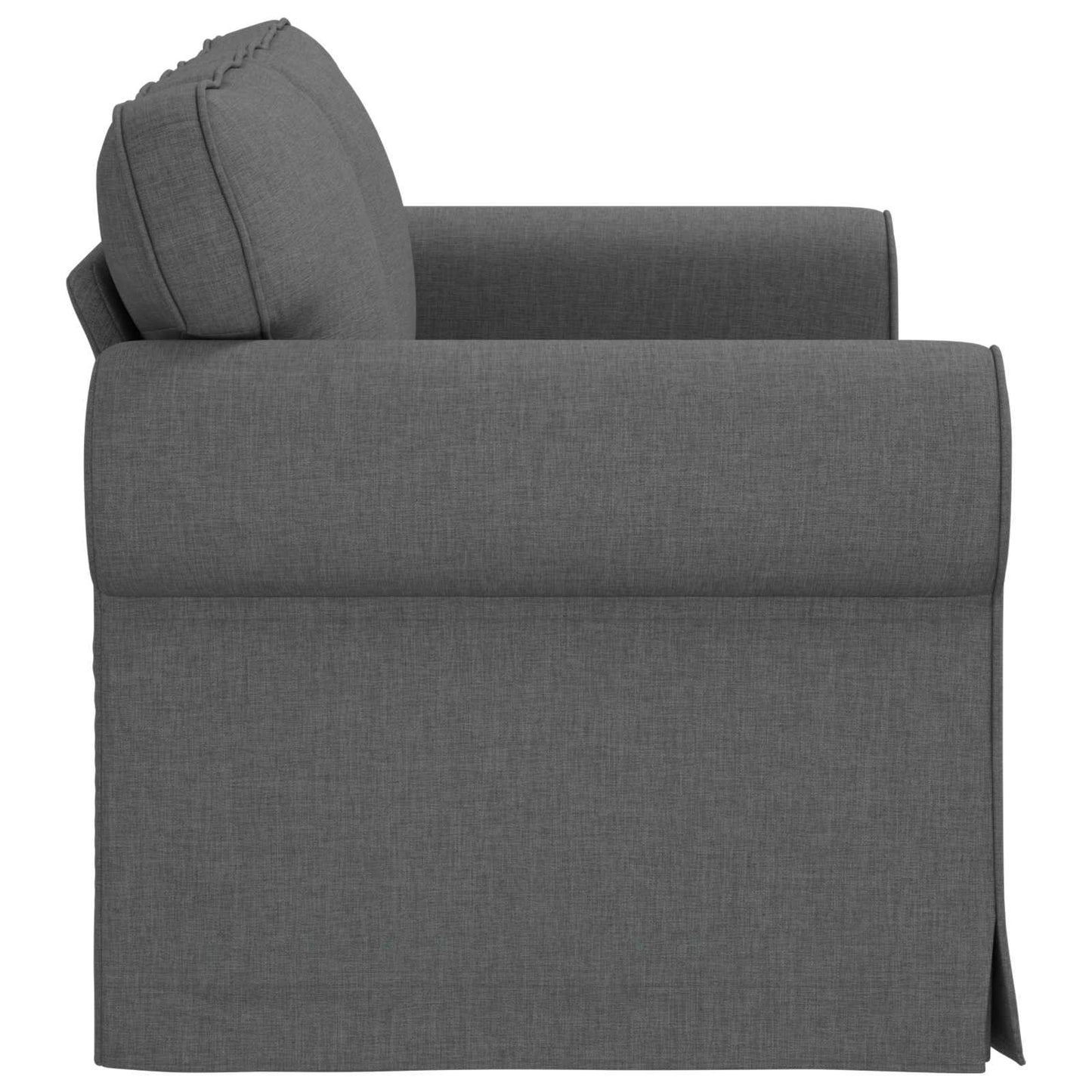 Divano Grigio scuro 215 x 82 x 80 cm Tessuto
