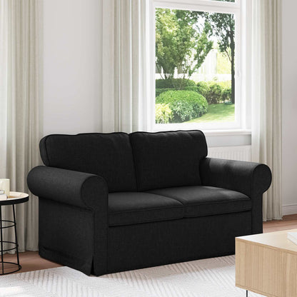 Divano Nero 215 x 82 x 80 cm Tessuto
