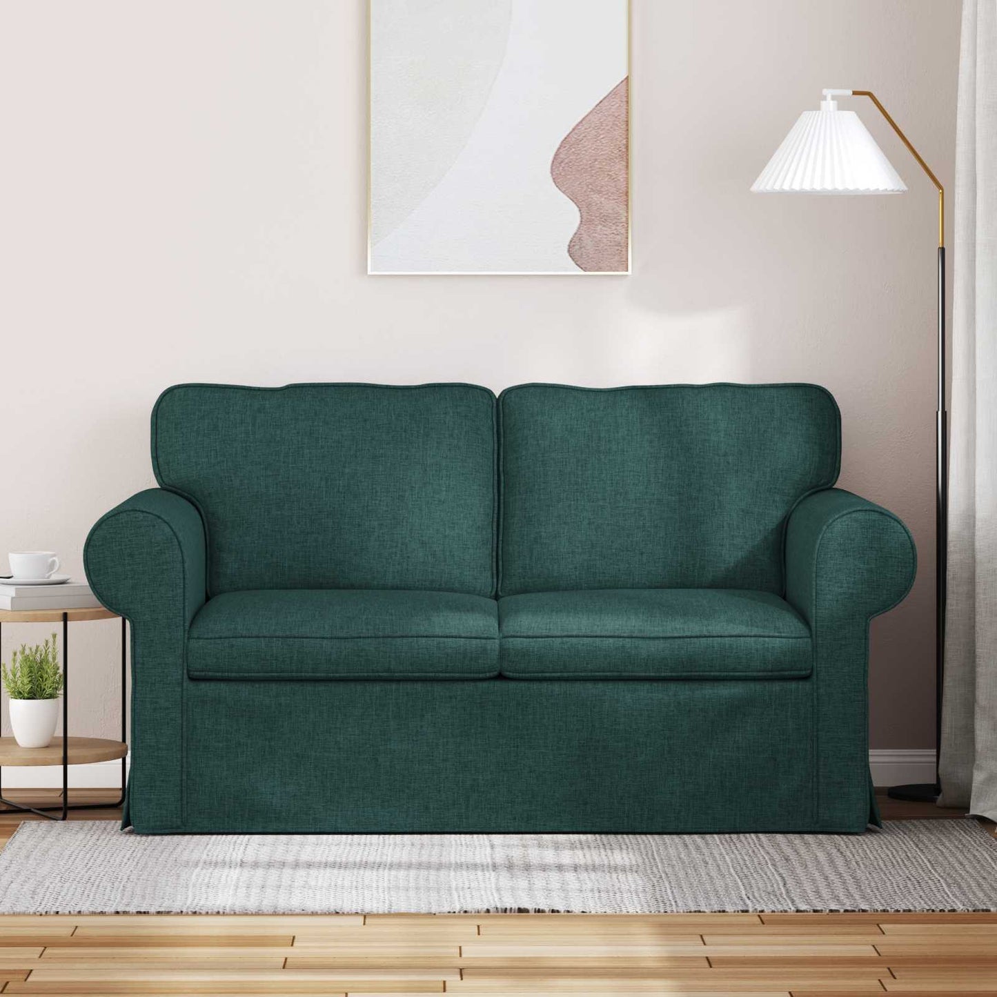 Divano Verde Scuro 155 x 82 x 80 cm Tessuto