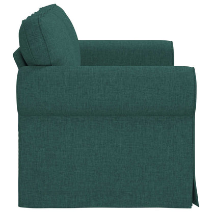 Divano Verde Scuro 215 x 82 x 80 cm Tessuto