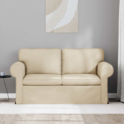 Divano Crema 215 x 82 x 80 cm Tessuto