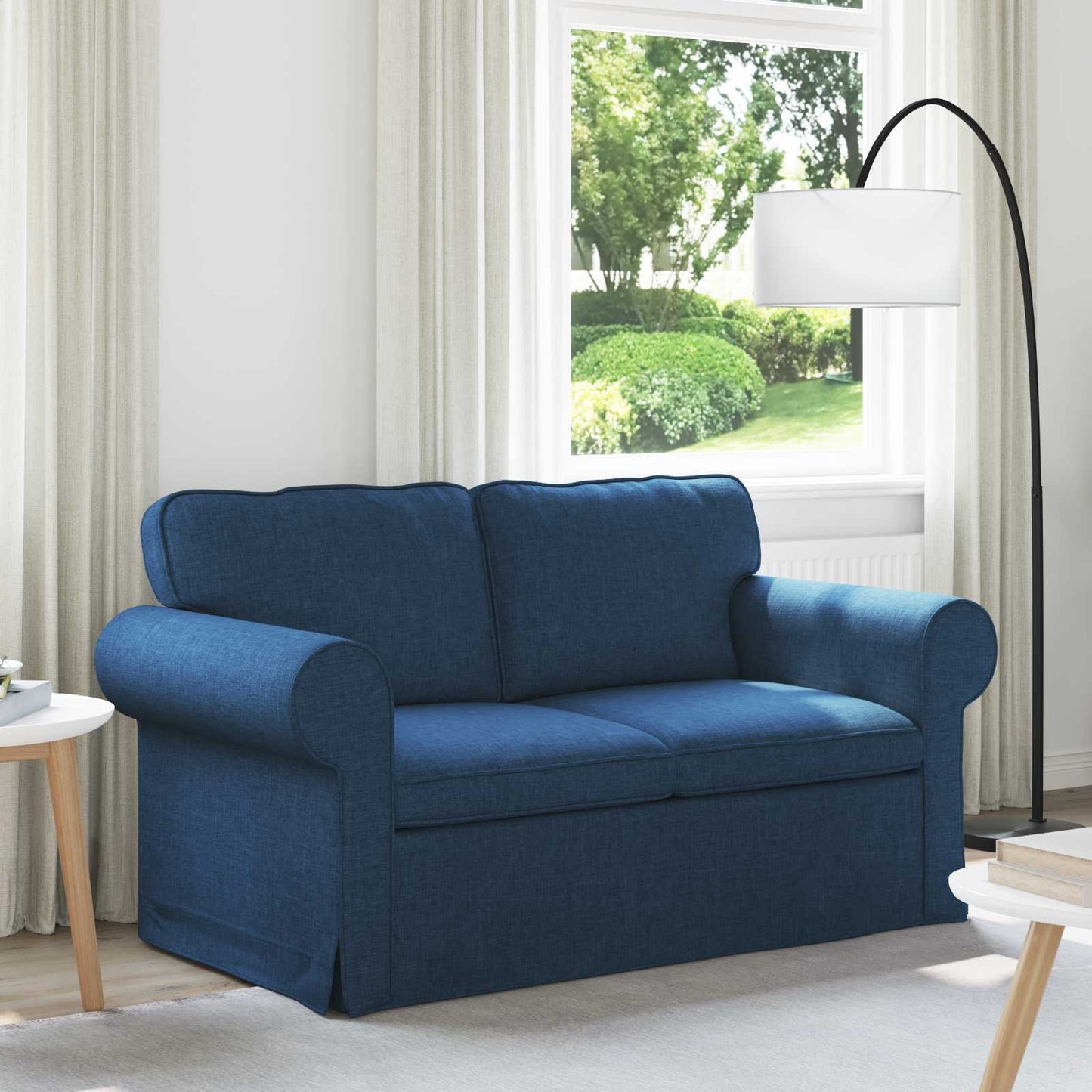 Divano Blu 215 x 82 x 80 cm Tessuto