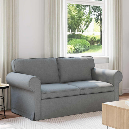 Divano Grigio chiaro 215 x 82 x 80 cm Tessuto