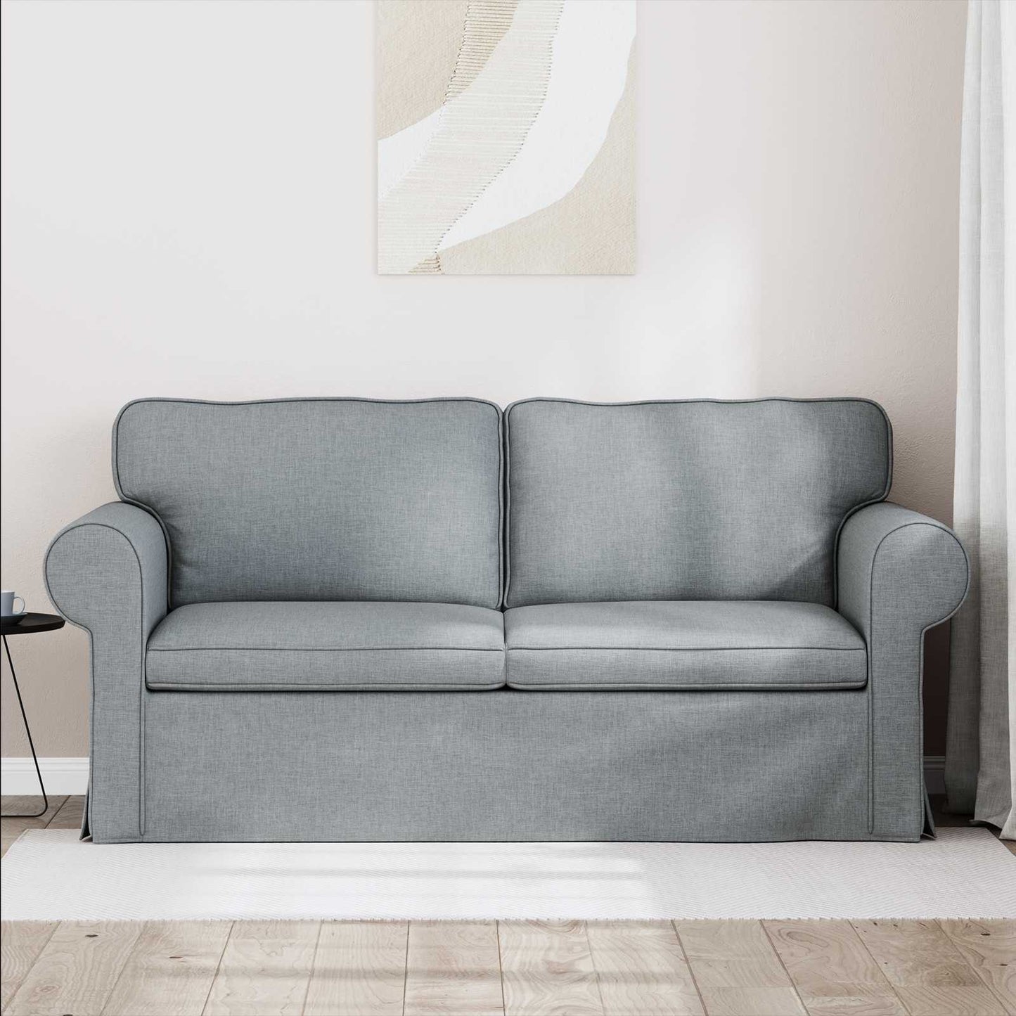 Divano Grigio chiaro 215 x 82 x 80 cm Tessuto