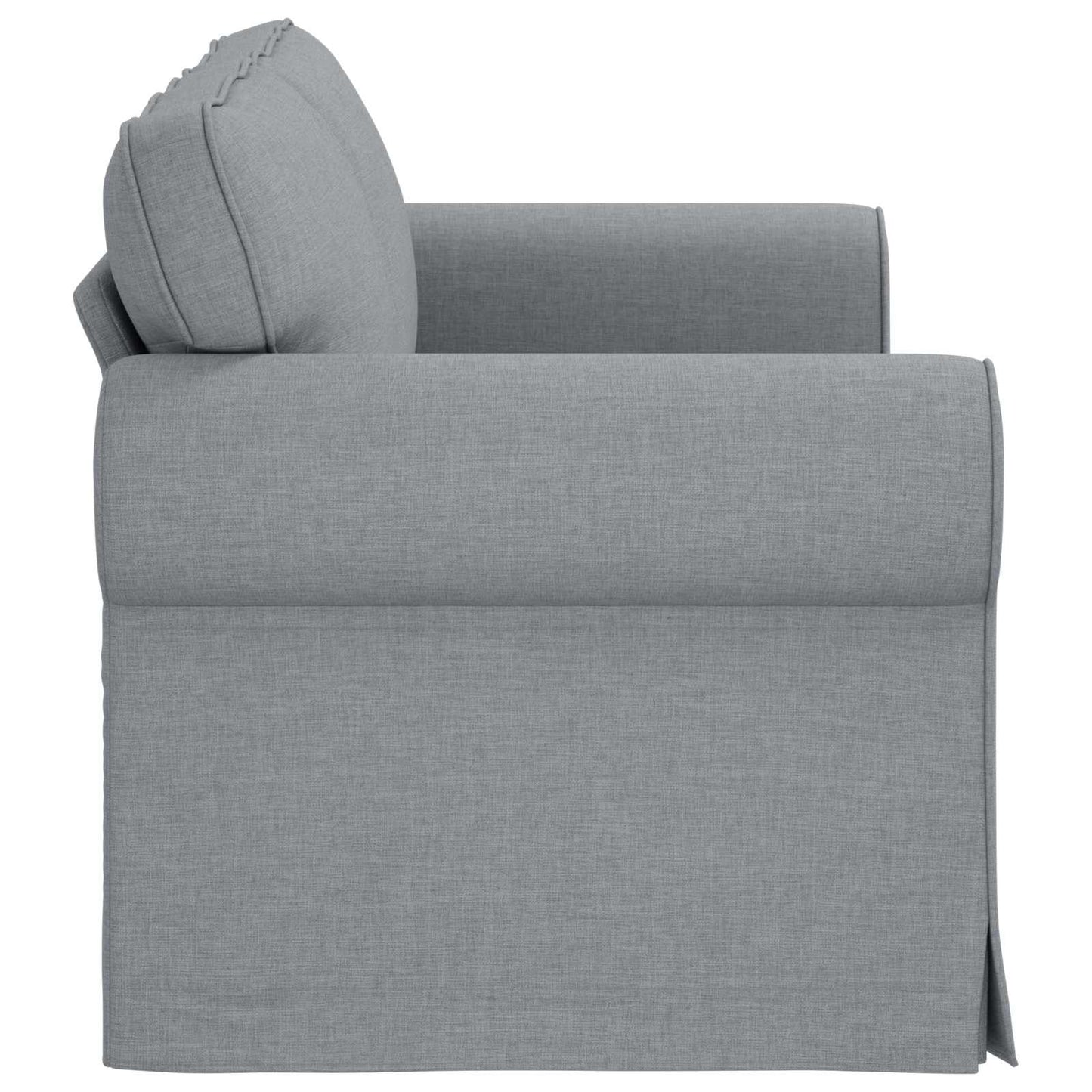 Divano Grigio chiaro 215 x 82 x 80 cm Tessuto