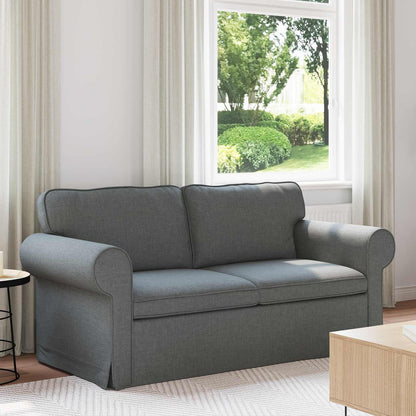 Divano Grigio scuro 215 x 82 x 80 cm Tessuto