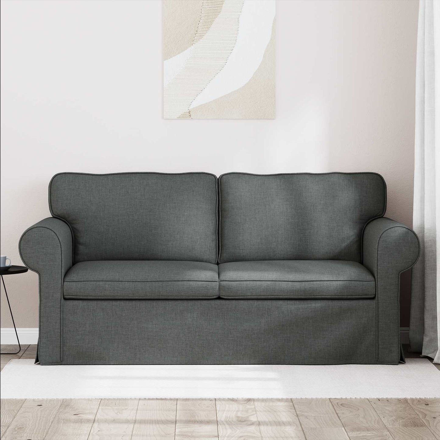 Divano Grigio scuro 175 x 82 x 80 cm Tessuto