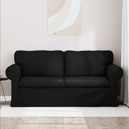 Divano Nero 215 x 82 x 80 cm Tessuto
