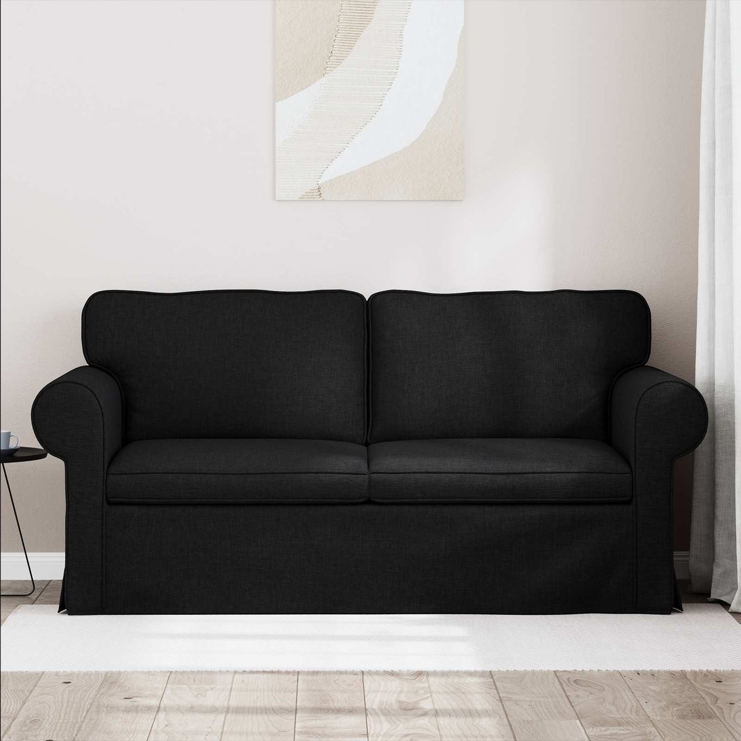 Divano Nero 175 x 82 x 80 cm Tessuto
