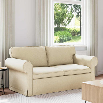 Divano Crema 215 x 82 x 80 cm Tessuto