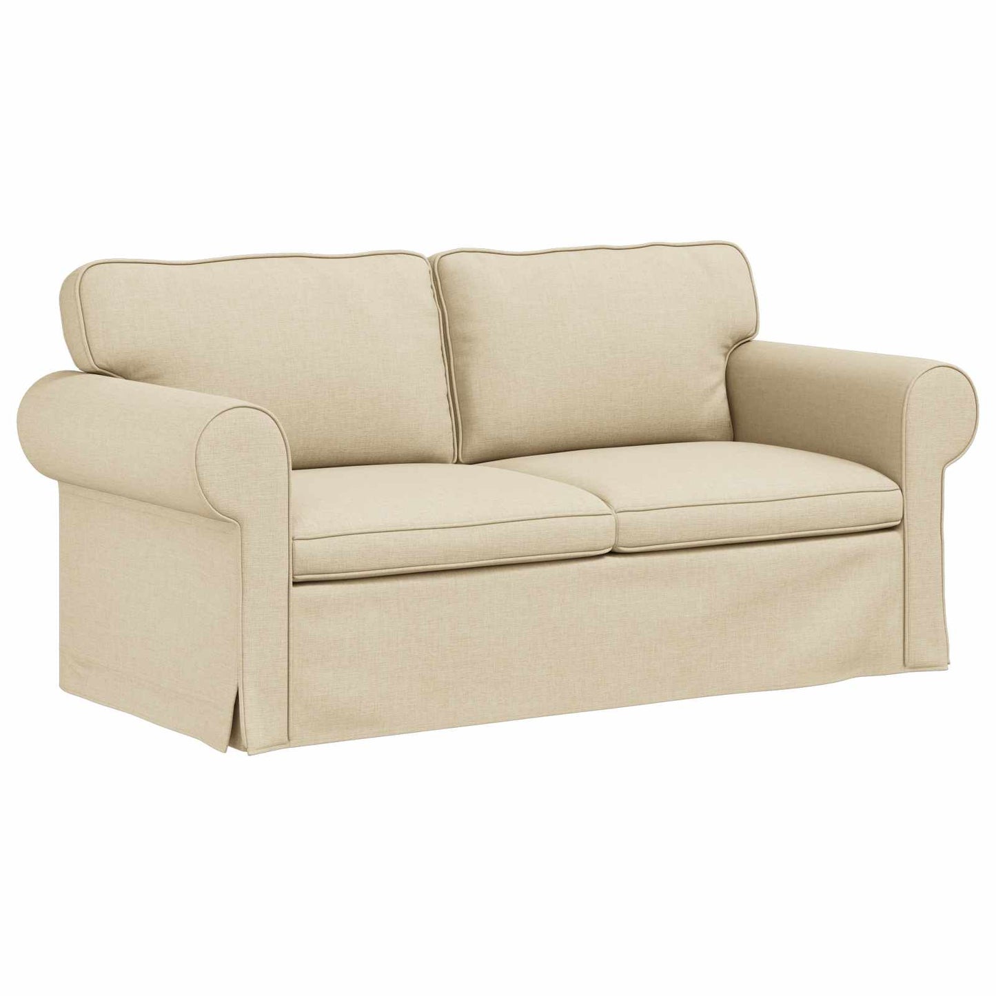 Divano Crema 215 x 82 x 80 cm Tessuto