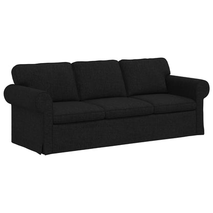 Divano Nero 215 x 82 x 80 cm Tessuto
