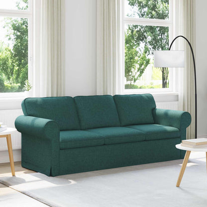 Divano Verde Scuro 215 x 82 x 80 cm Tessuto