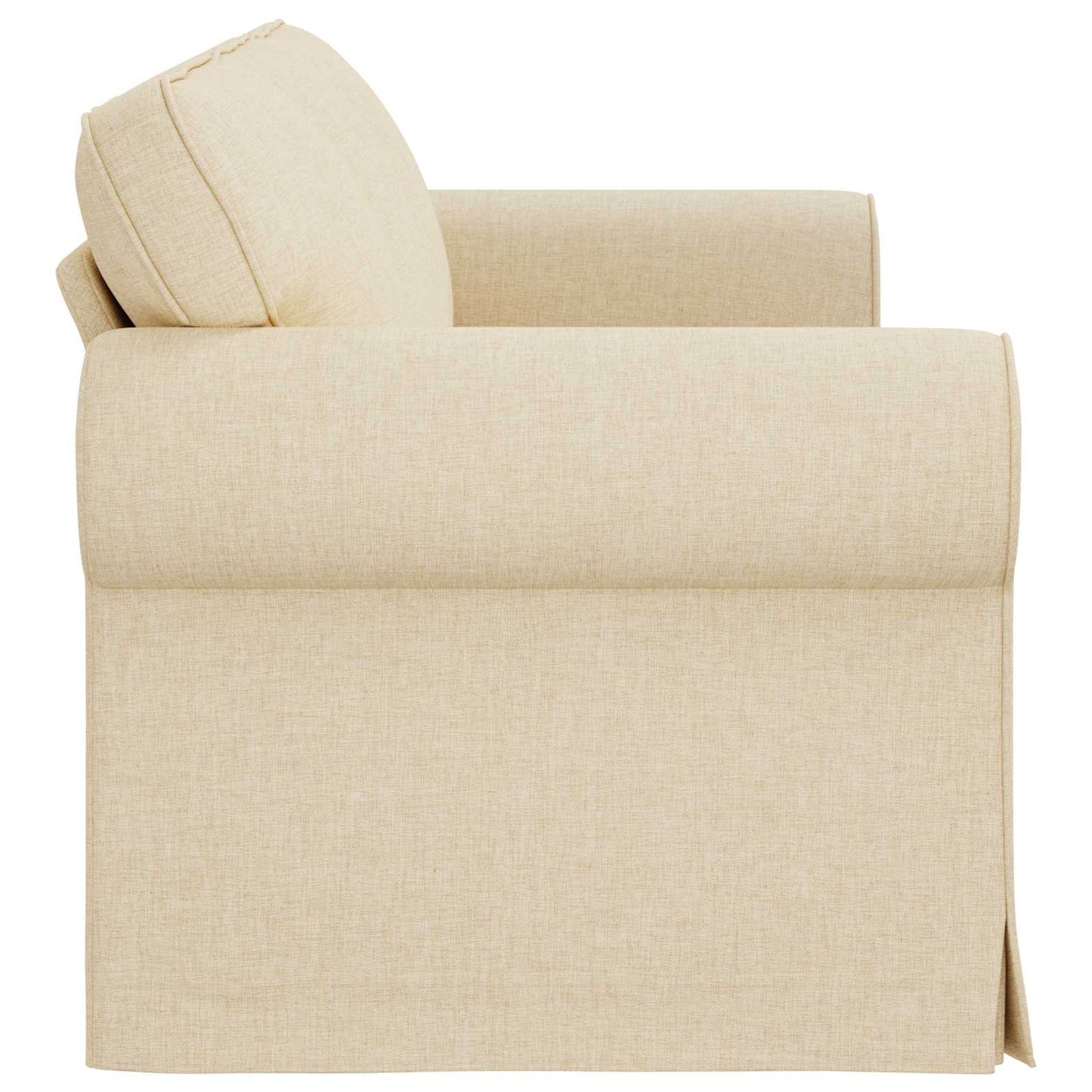 Divano Crema 215 x 82 x 80 cm Tessuto
