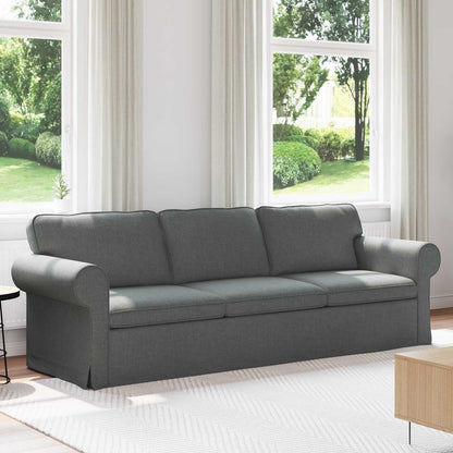 Divano Grigio scuro 215 x 82 x 80 cm Tessuto
