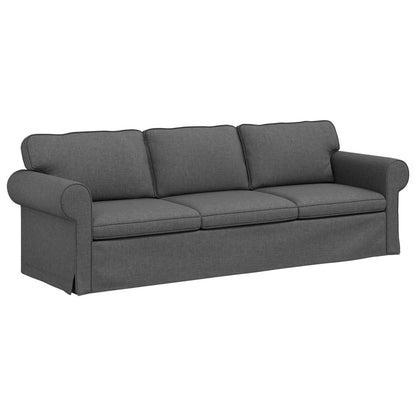 Divano Grigio scuro 245 x 82 x 80 cm Tessuto