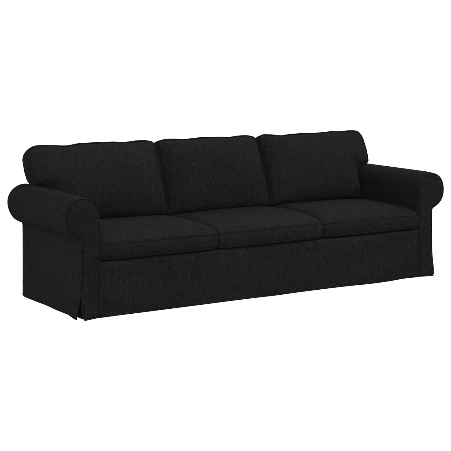 Divano Nero 215 x 82 x 80 cm Tessuto