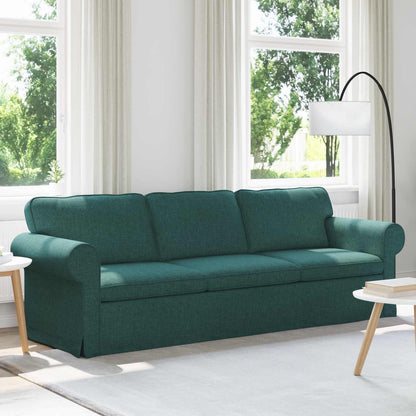 Divano Verde Scuro 215 x 82 x 80 cm Tessuto