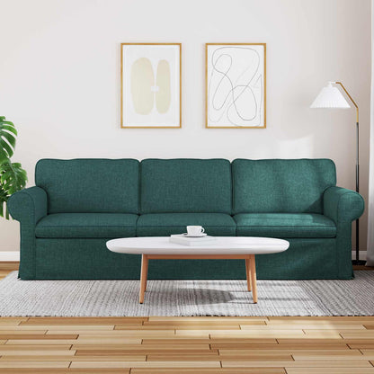 Divano Verde Scuro 215 x 82 x 80 cm Tessuto