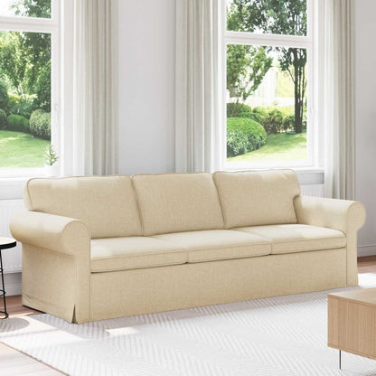 Divano Crema 215 x 82 x 80 cm Tessuto