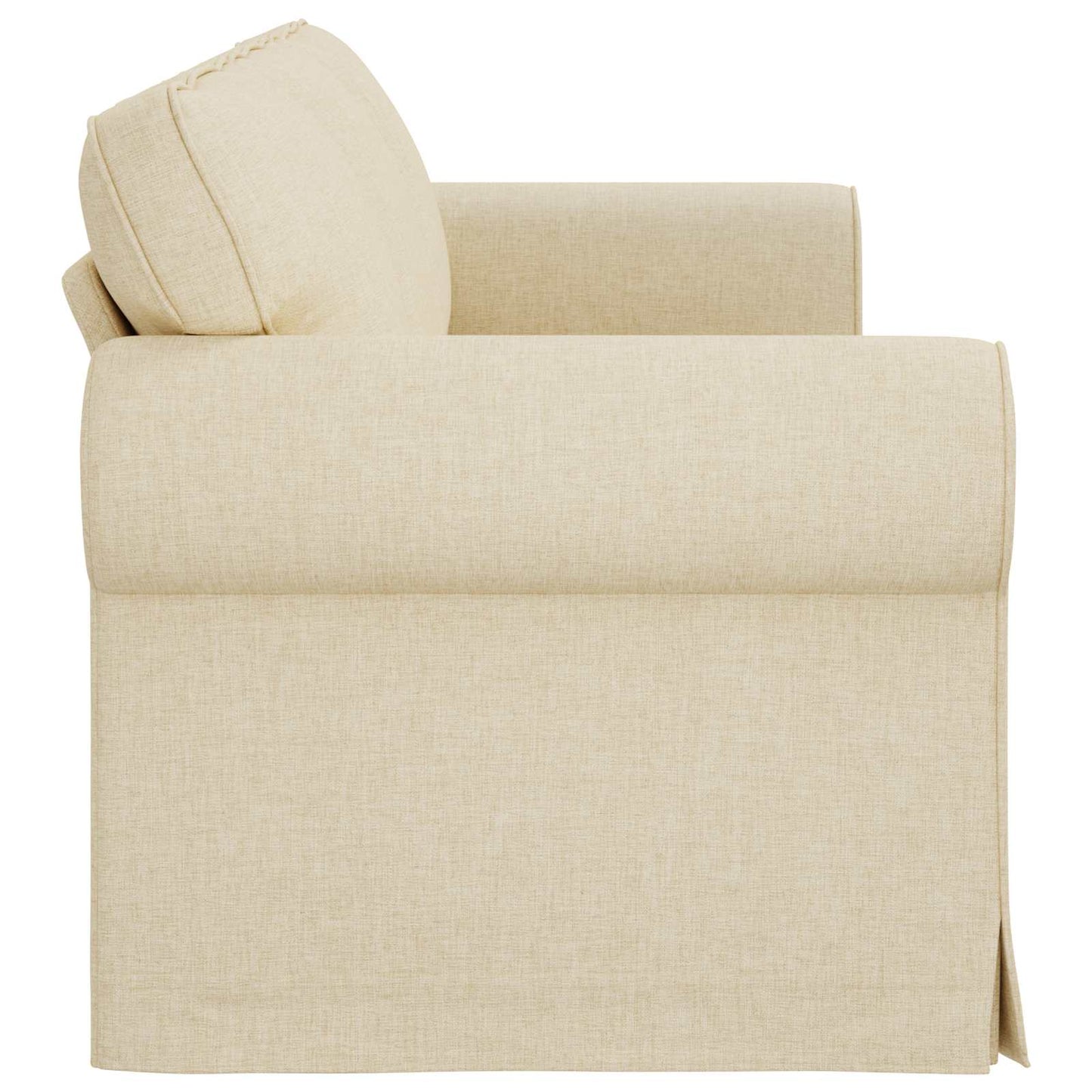 Divano Crema 215 x 82 x 80 cm Tessuto