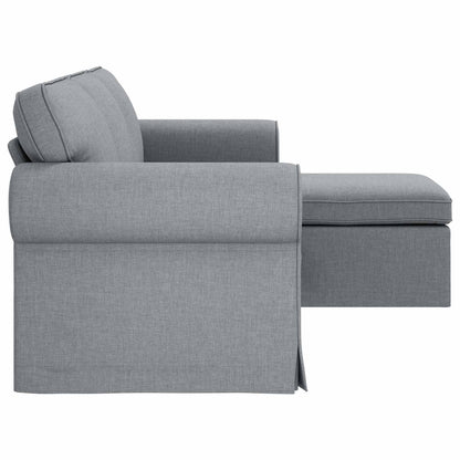 Divano Grigio chiaro 215 x 138 x 80 cm Tessuto