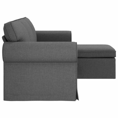 Divano Grigio scuro 215 x 138 x 80 cm Tessuto