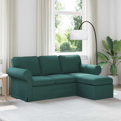 Divano Verde Scuro 215 x 138 x 80 cm Tessuto