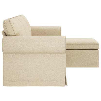 Divano Crema 215 x 138 x 80 cm Tessuto