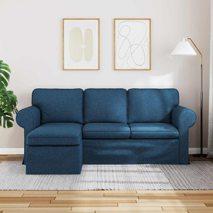 Divano Blu 215 x 138 x 80 cm Tessuto