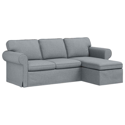 Divano Grigio chiaro 215 x 138 x 80 cm Tessuto