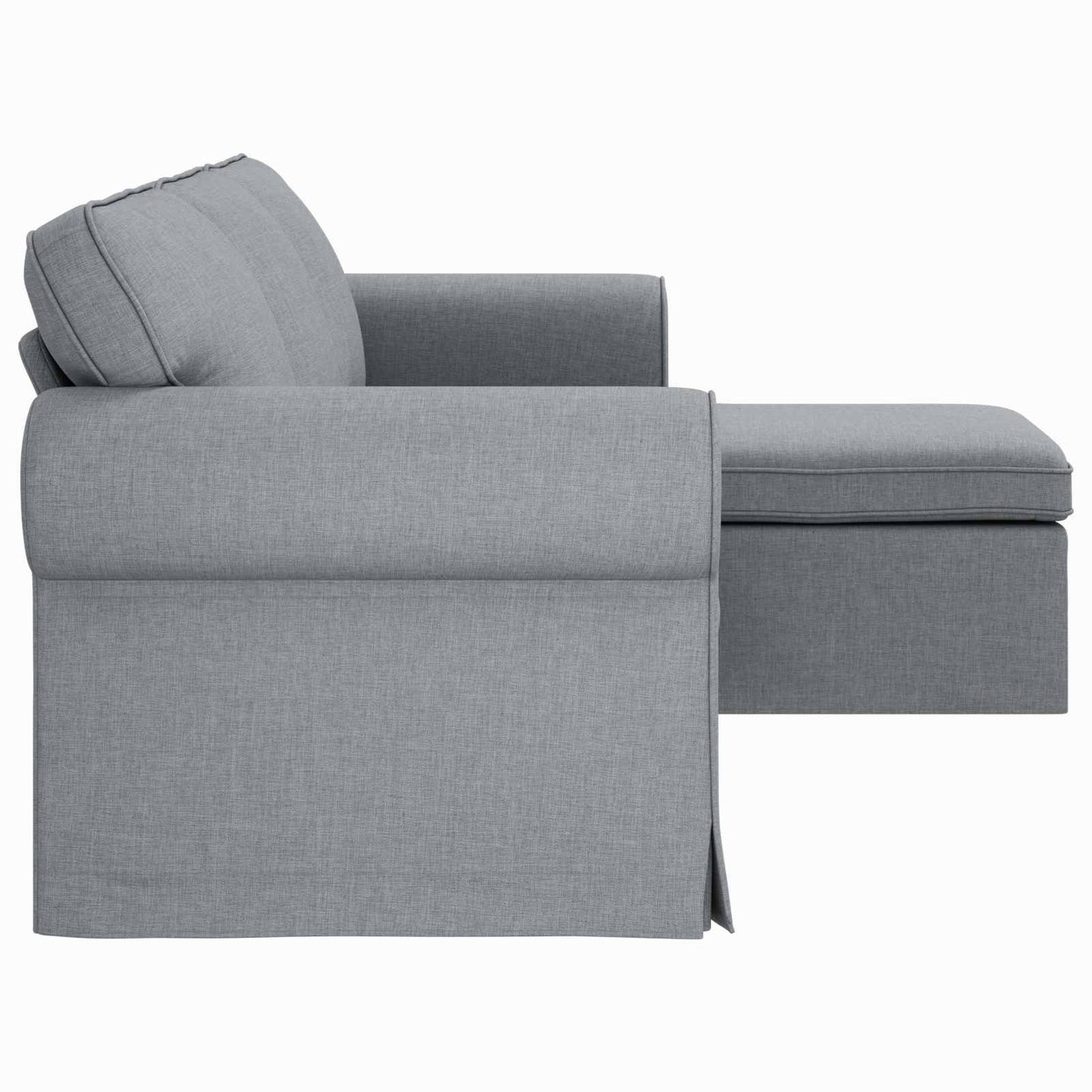Divano Grigio chiaro 215 x 138 x 80 cm Tessuto