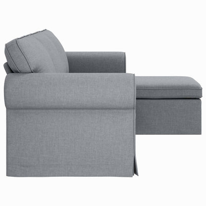 Divano Grigio chiaro 215 x 138 x 80 cm Tessuto