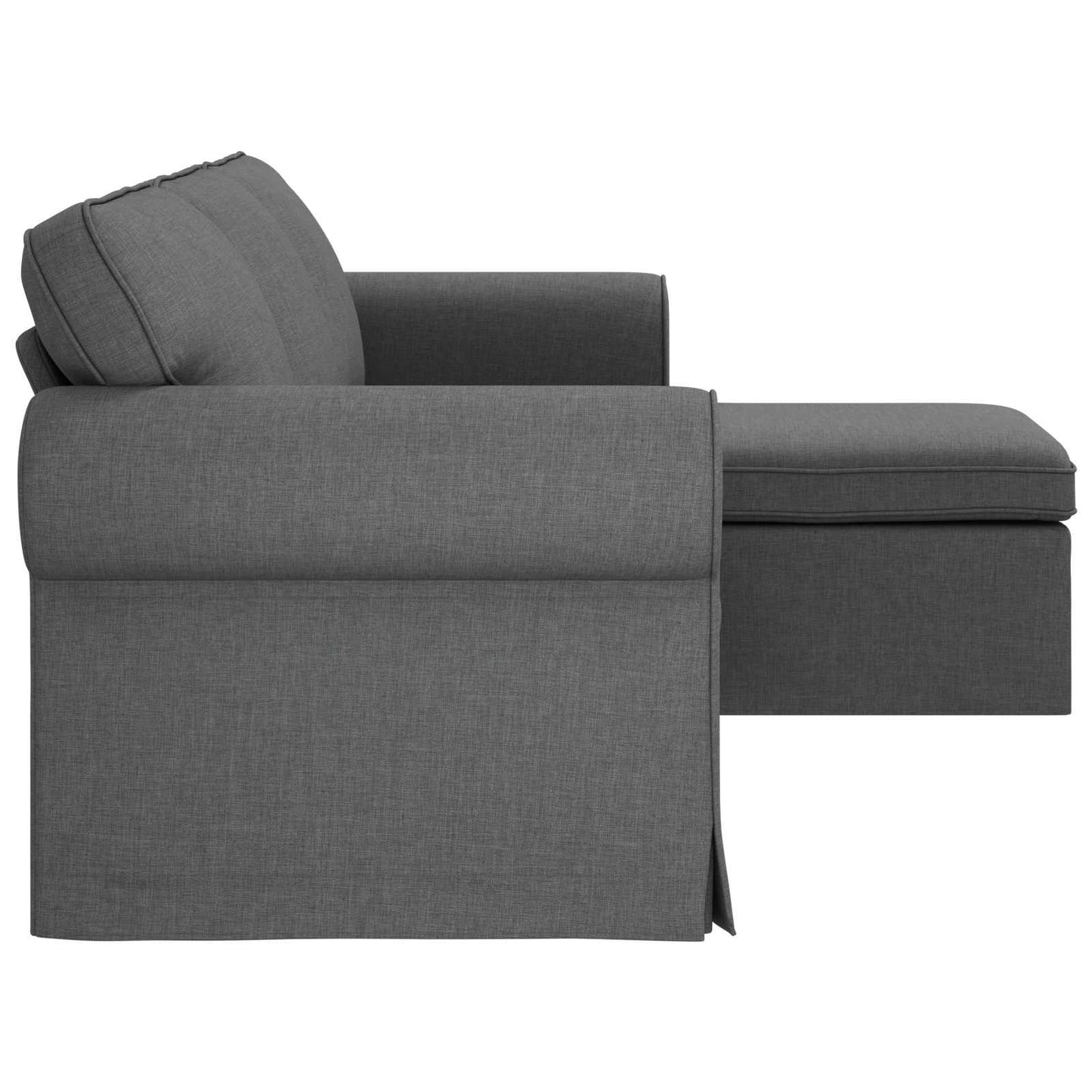 Divano Grigio scuro 215 x 138 x 80 cm Tessuto