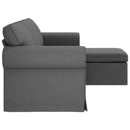 Divano Grigio scuro 215 x 138 x 80 cm Tessuto