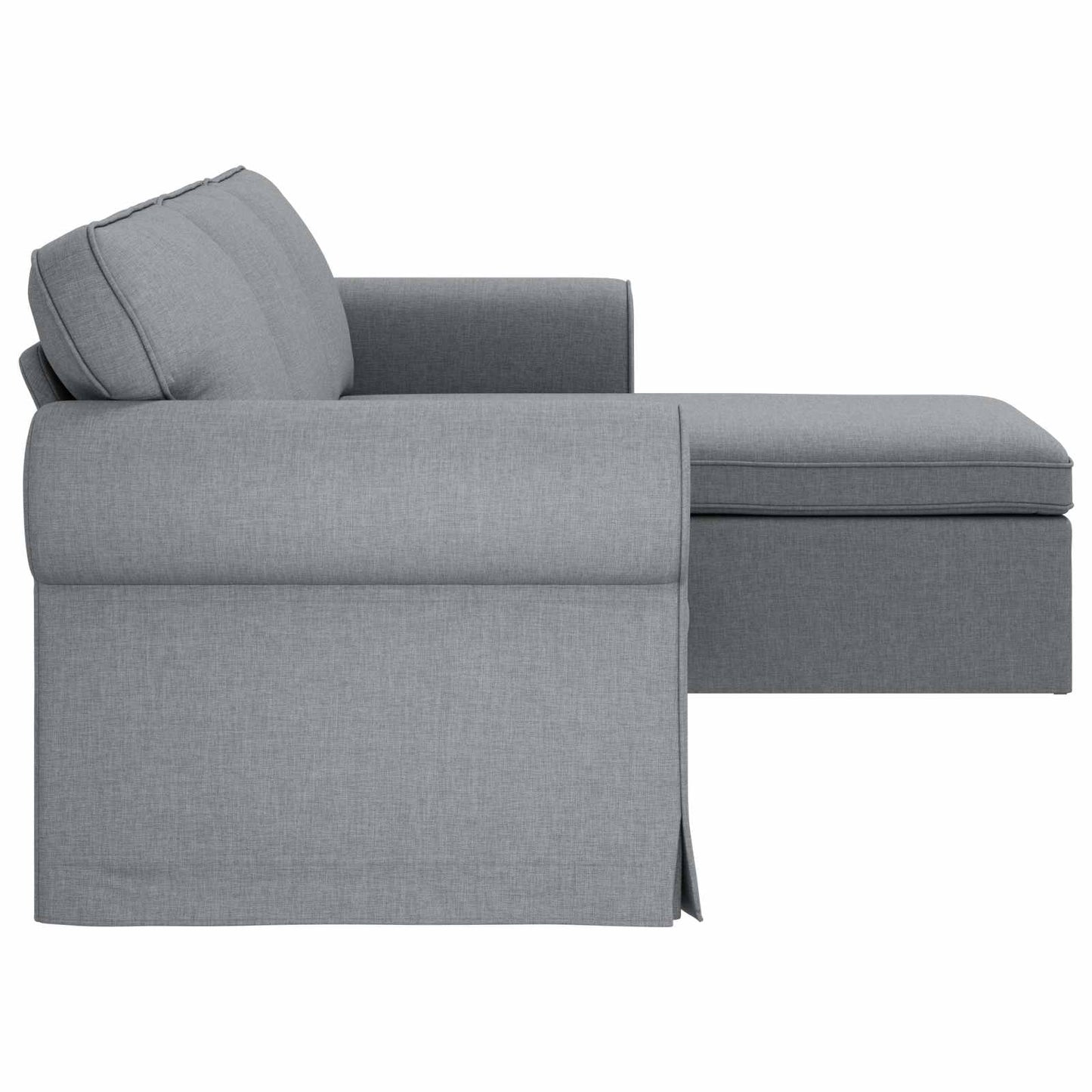 Divano Grigio chiaro 215 x 138 x 80 cm Tessuto