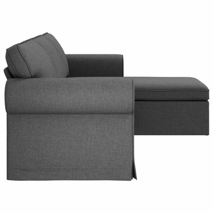 Divano Grigio scuro 215 x 138 x 80 cm Tessuto