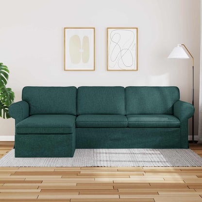 Divano Verde Scuro 215 x 138 x 80 cm Tessuto