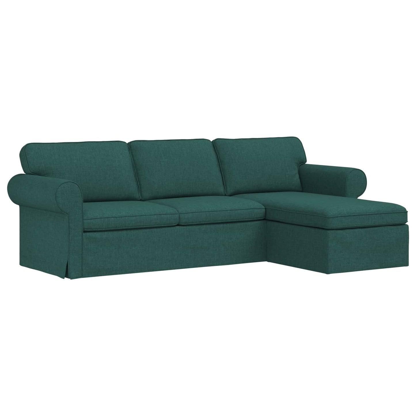 Divano Verde Scuro 215 x 138 x 80 cm Tessuto