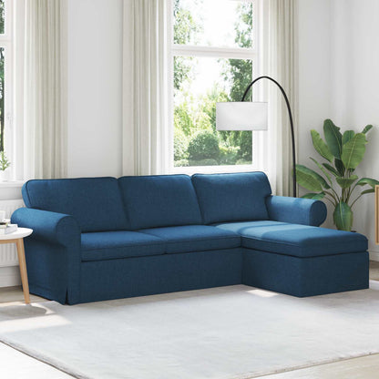 Divano Blu 215 x 138 x 80 cm Tessuto