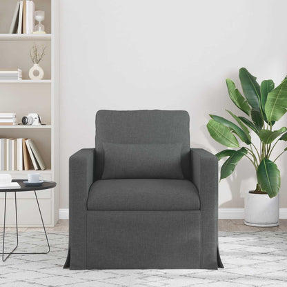 Divano Grigio scuro 78 x 78 x 80 cm Tessuto