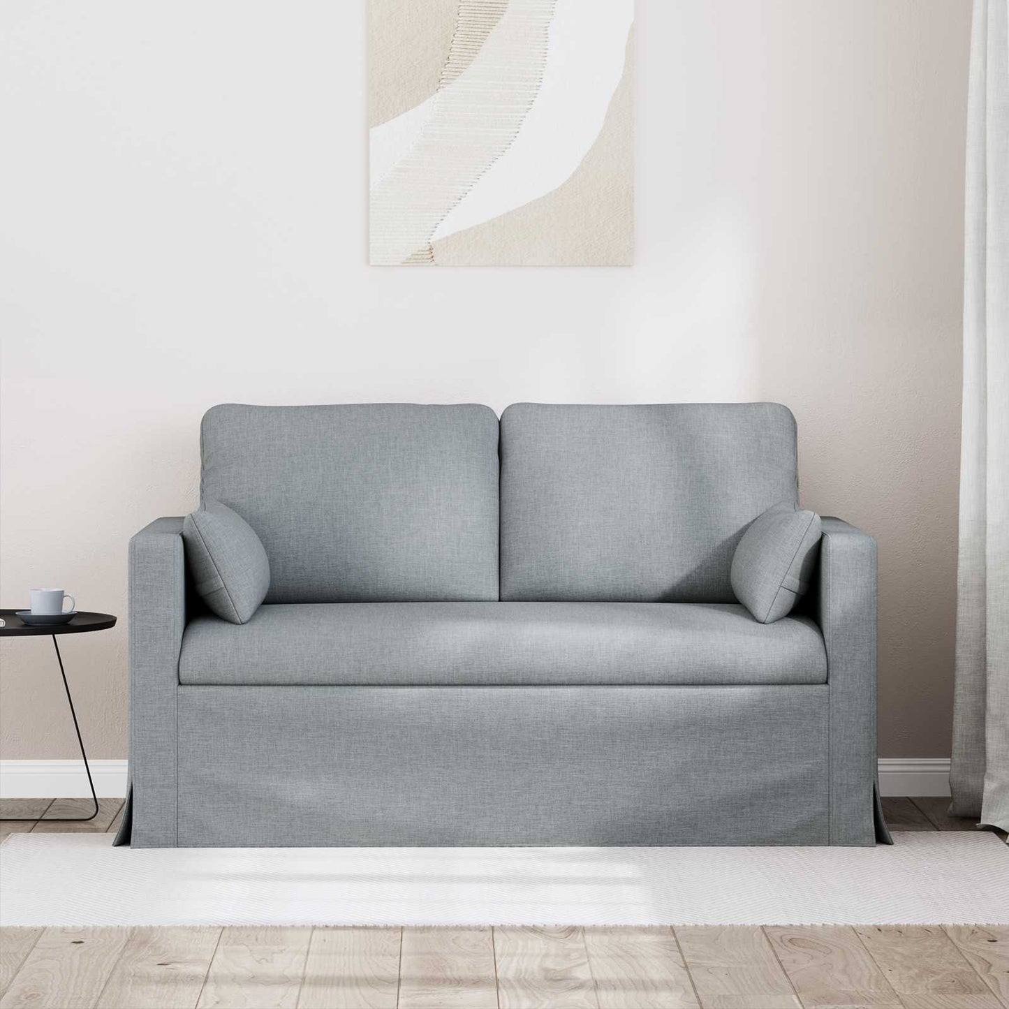 Divano Grigio chiaro 139 x 78 x 80 cm Tessuto